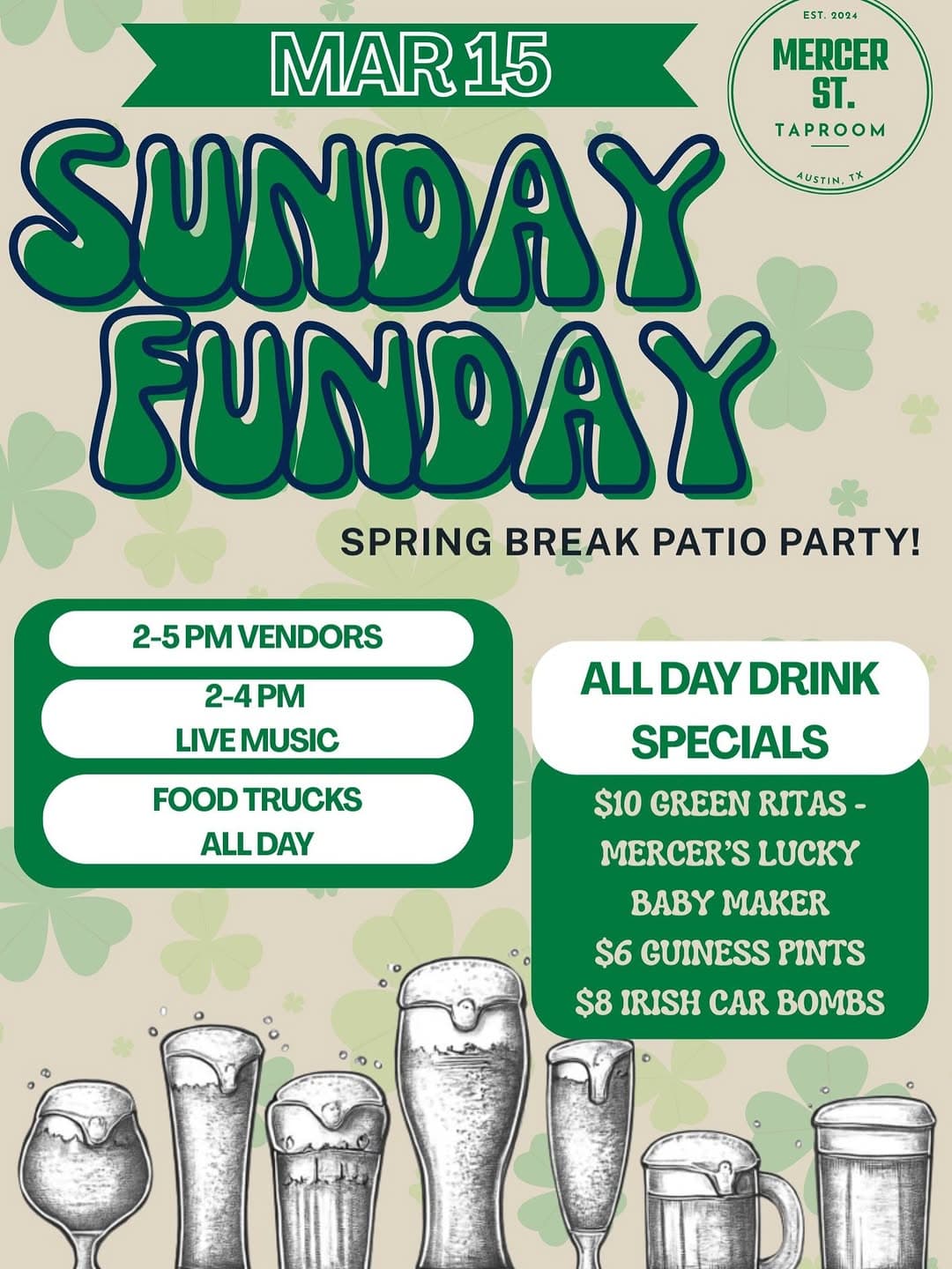 Spring Break Patio Party with Big Joe Live at Mercer St. Taproom