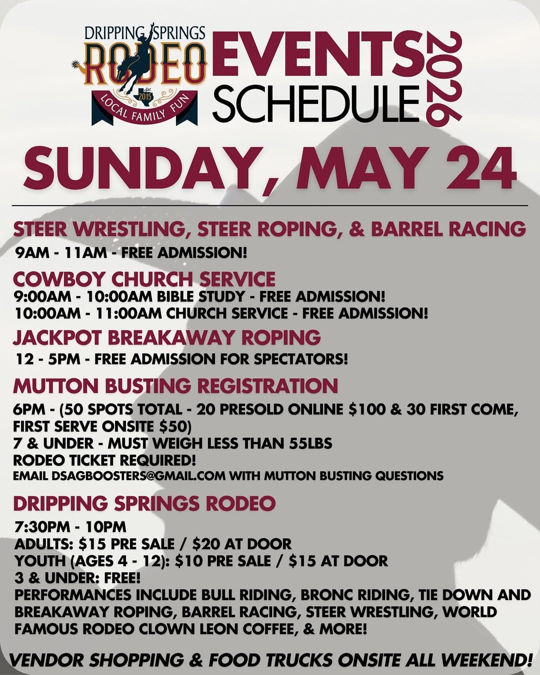 Dripping Springs Rodeo – Sunday