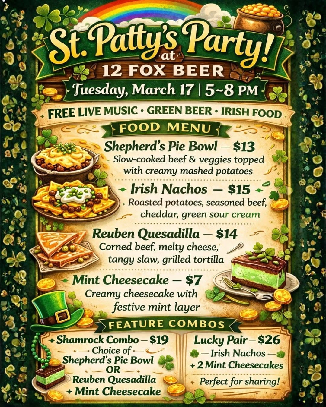 St. Patty's Party at 12 Fox