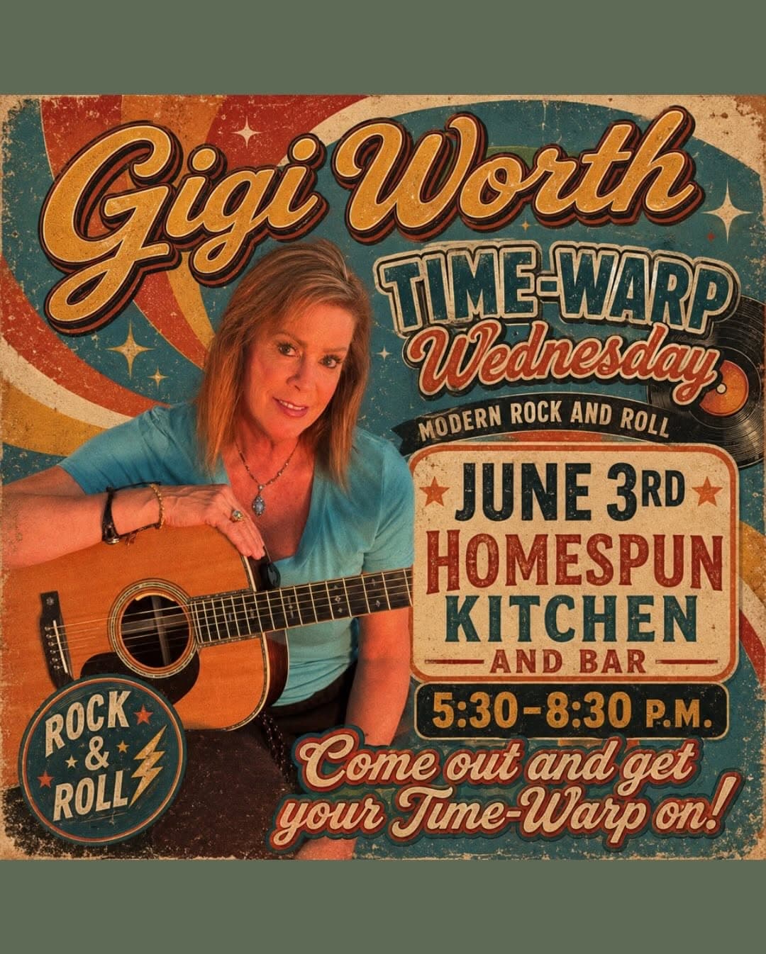 Time Warp Wednesday with Gigi Worth at Homespun Kitchen and Bar — 1 of 3